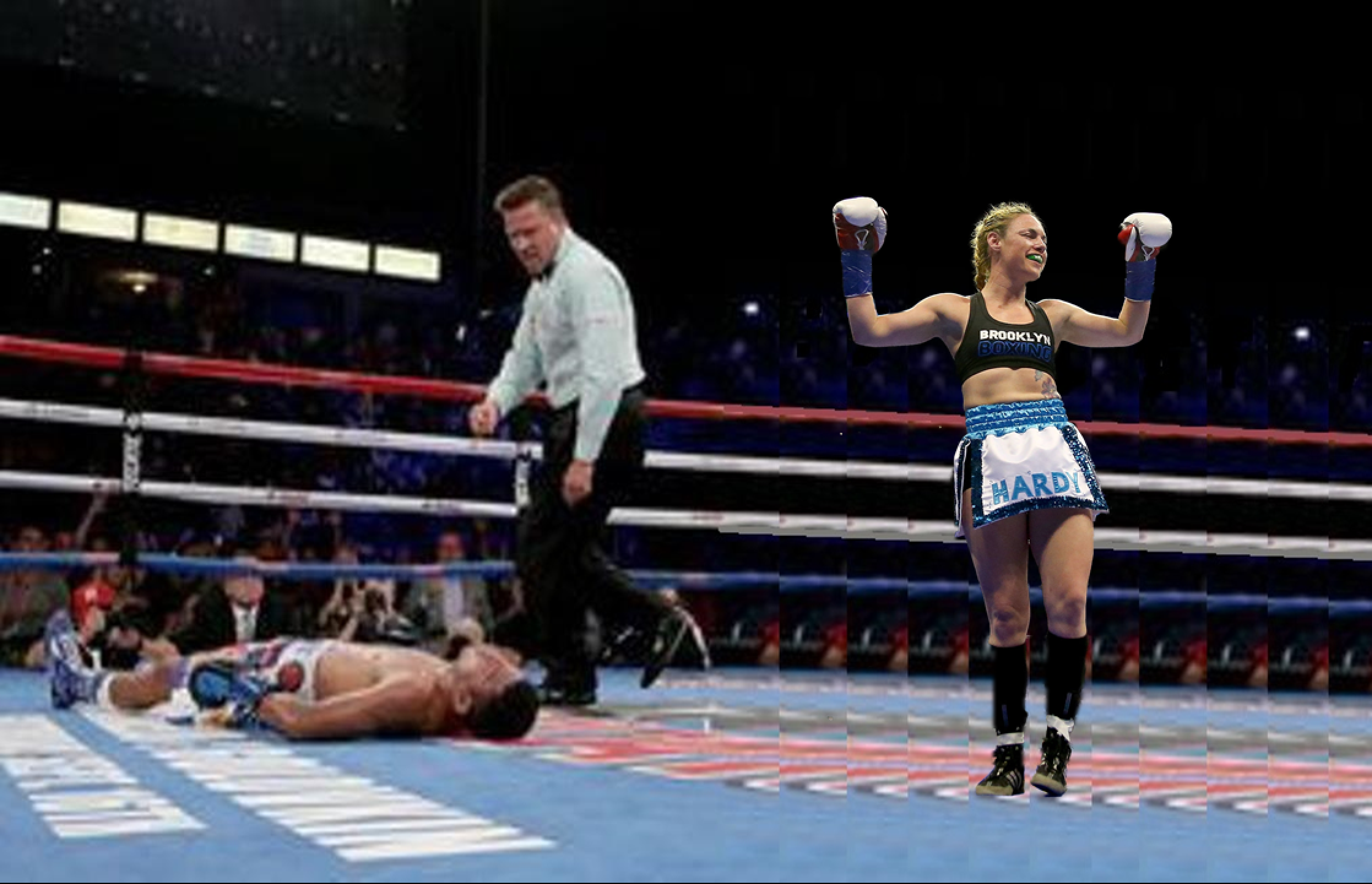 Heather Hardy lays him out by bootlegr on DeviantArt