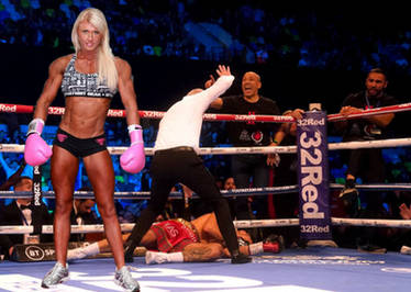 Platinum Blonde bulldozed her opponent