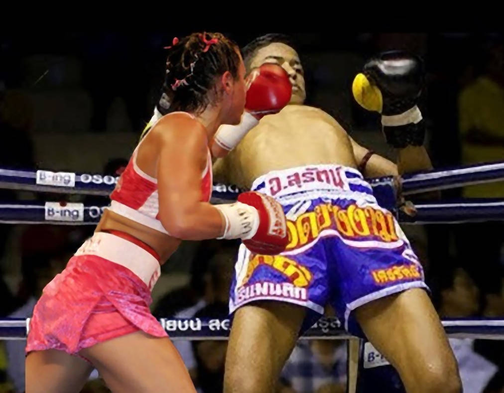 Elena punishes him against the ropes by bootlegr on DeviantArt