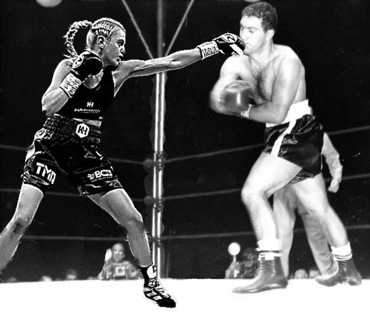 Rocky takes a beating before he crashed to the mat by bootlegr on ...