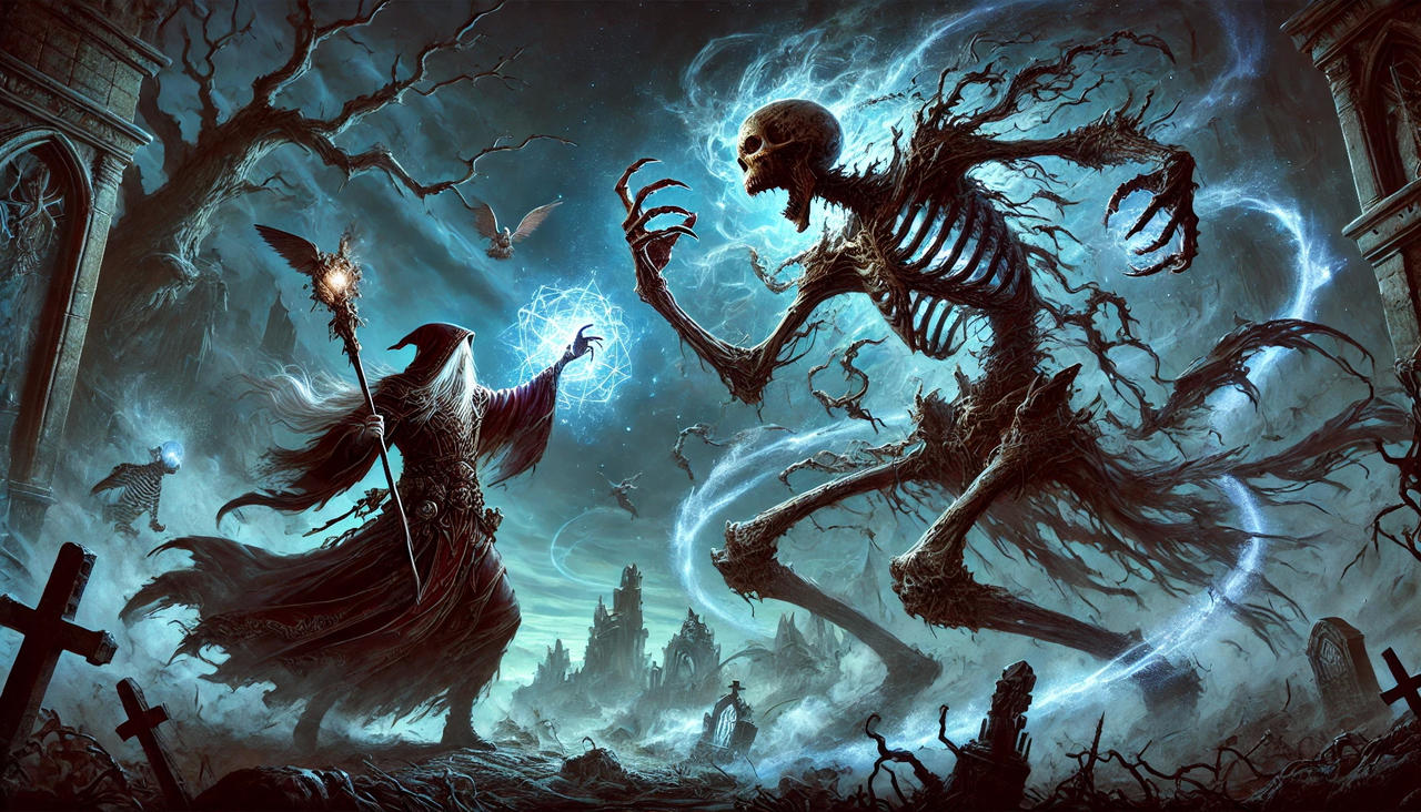 Mistical Titans Mystical Battle of Necromancer and Undead Titan by ArtifexMind on ...