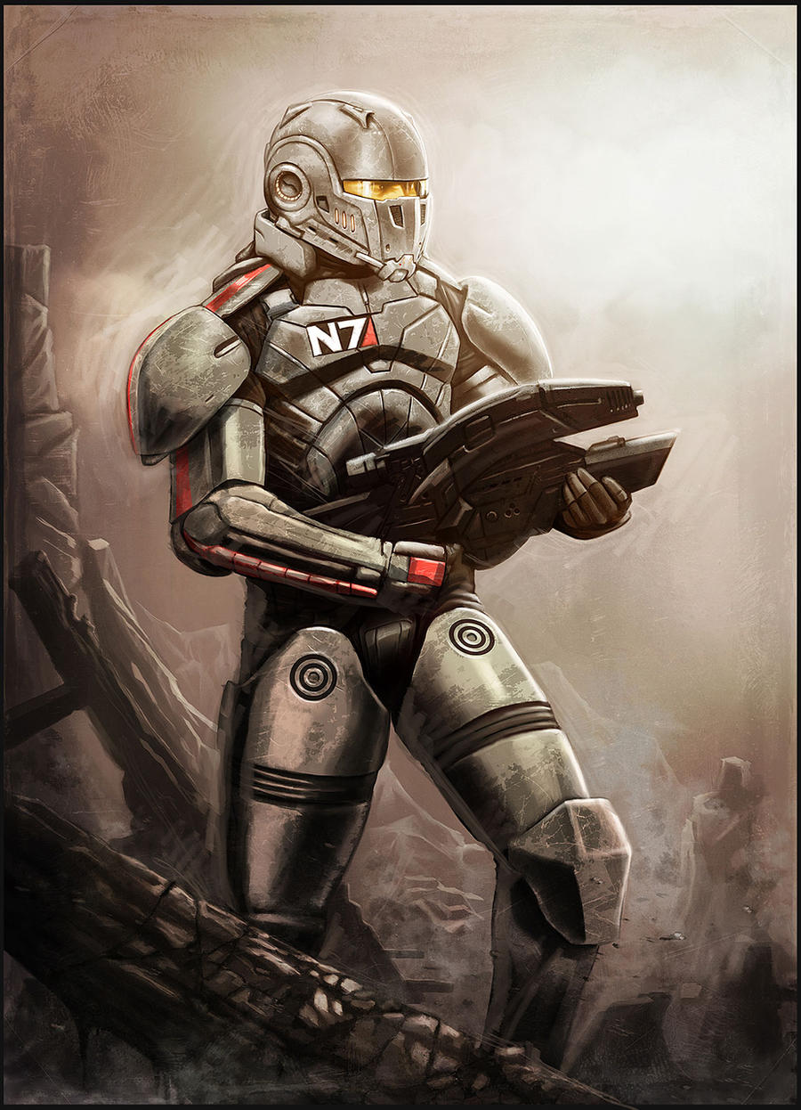 Commander Sheppard Ransparent Commander Sheppard combat by digitalinkrod on DeviantArt
