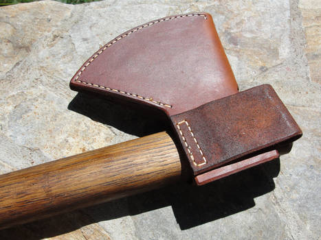 4140 tomahawk with leather sheath