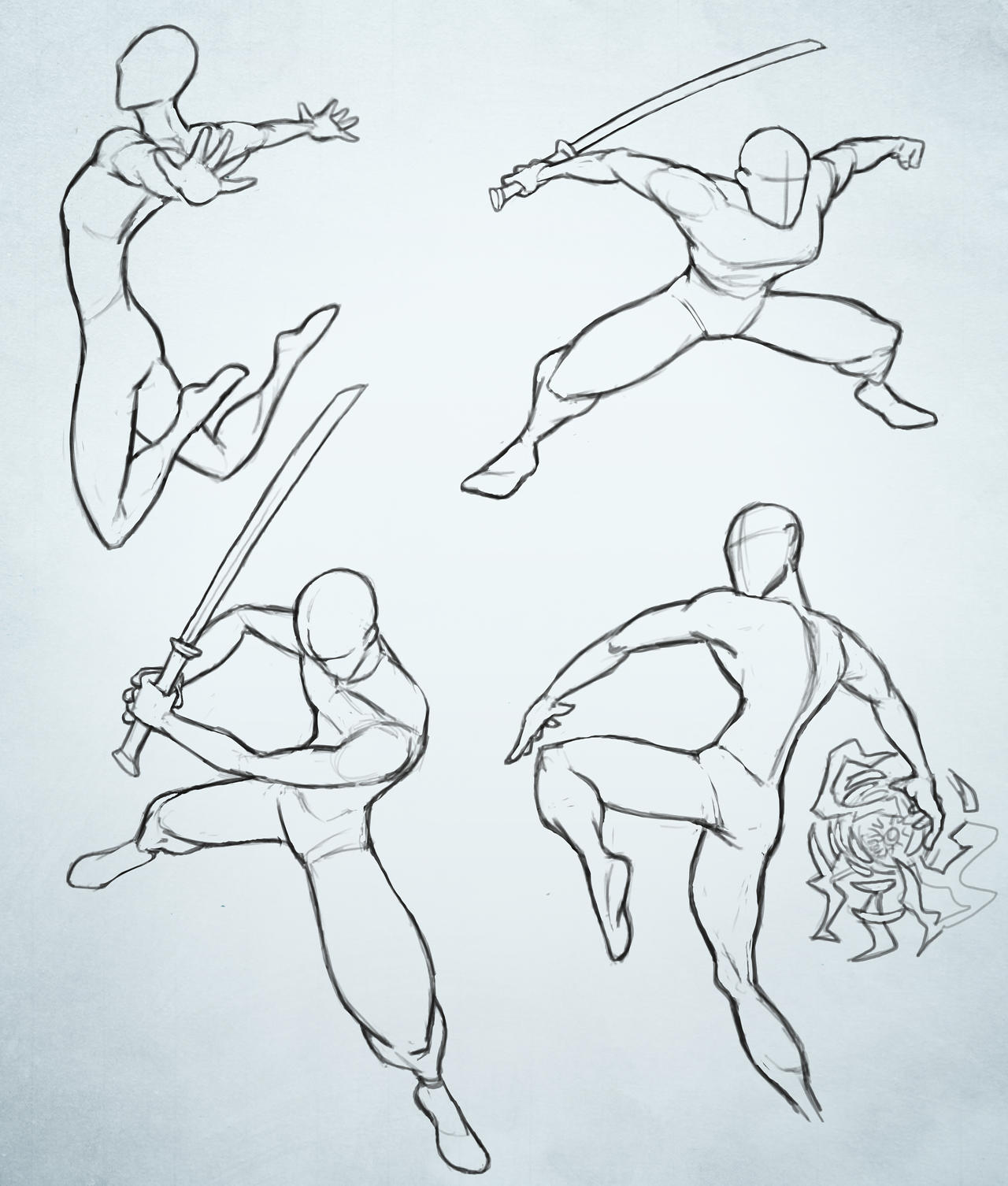 Dynamic Action Poses #1 By Inkonix On Deviantart