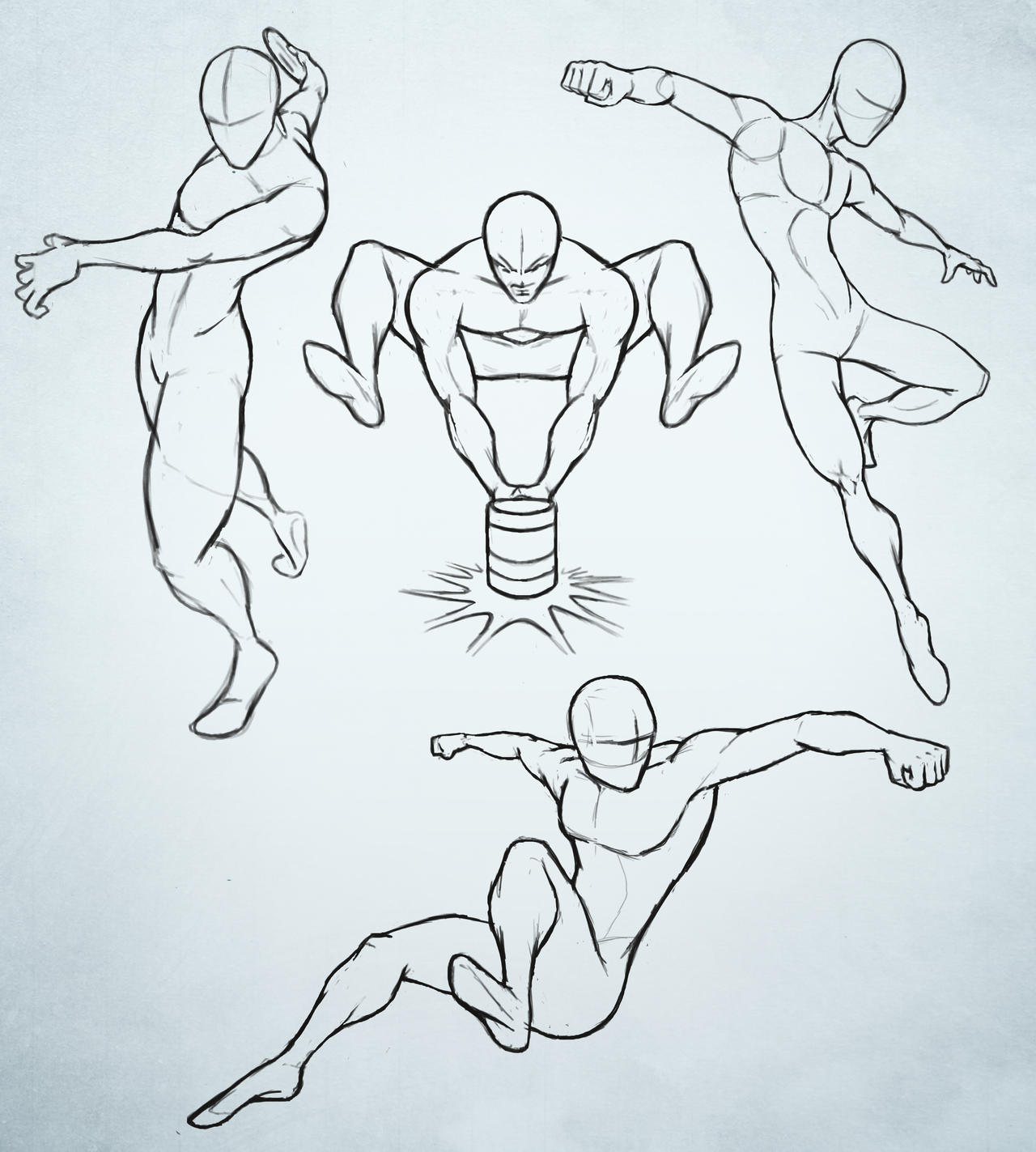 Dynamic Action poses #2 by Inkonix on DeviantArt