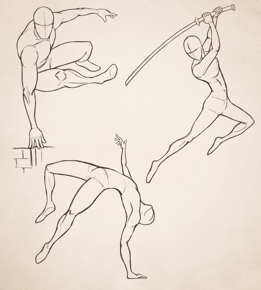 Dynamic Action poses #3 by Inkonix on DeviantArt