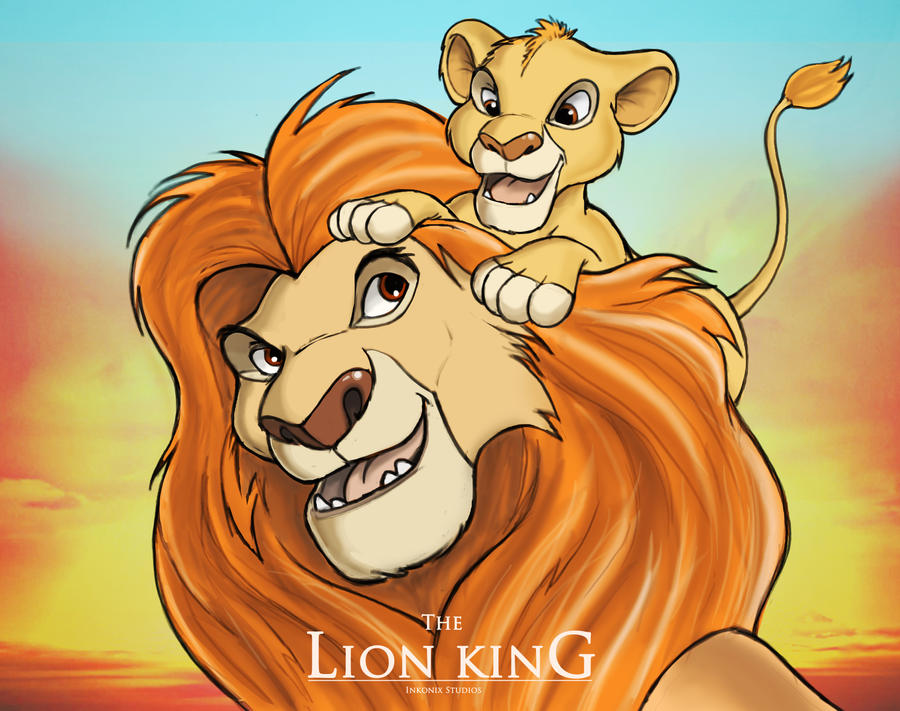 Sketch Day 28 Mufasa and Simba (The Lion KIng) by Inkonix on DeviantArt