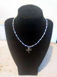 Child's Blue Glass beaded Dragonfly Necklace by Lilmizflashythang