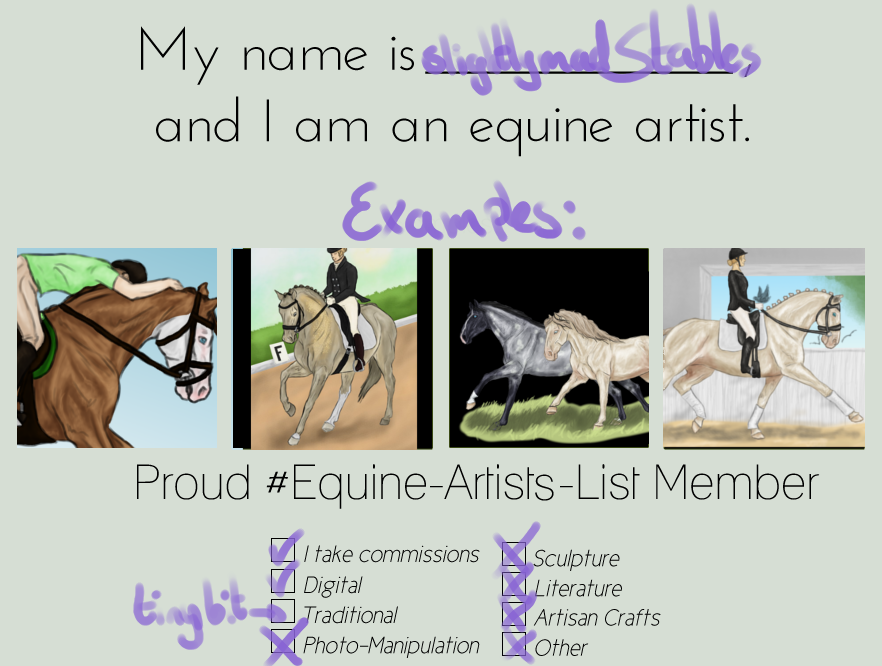 Equine Artist Template