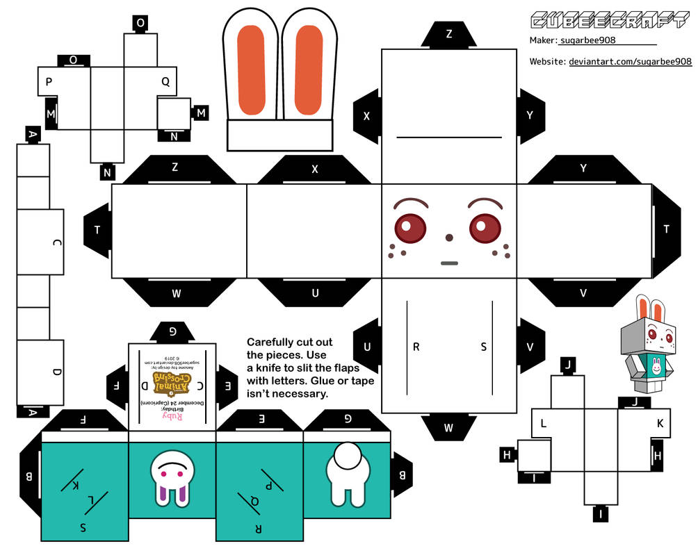 Cubeecraft Roxy Ruby Animal Crossing Cubee by sugarbee908 on DeviantArt
