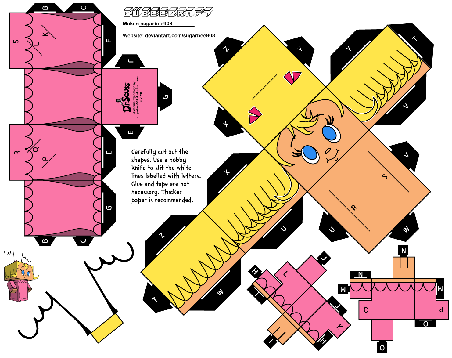 Cindy-Lou (Grinch 1966 TV Special) Cubeecraft by sugarbee908 on DeviantArt