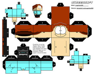 Jon Arbuckle (Garfield) Cubeecraft by sugarbee908