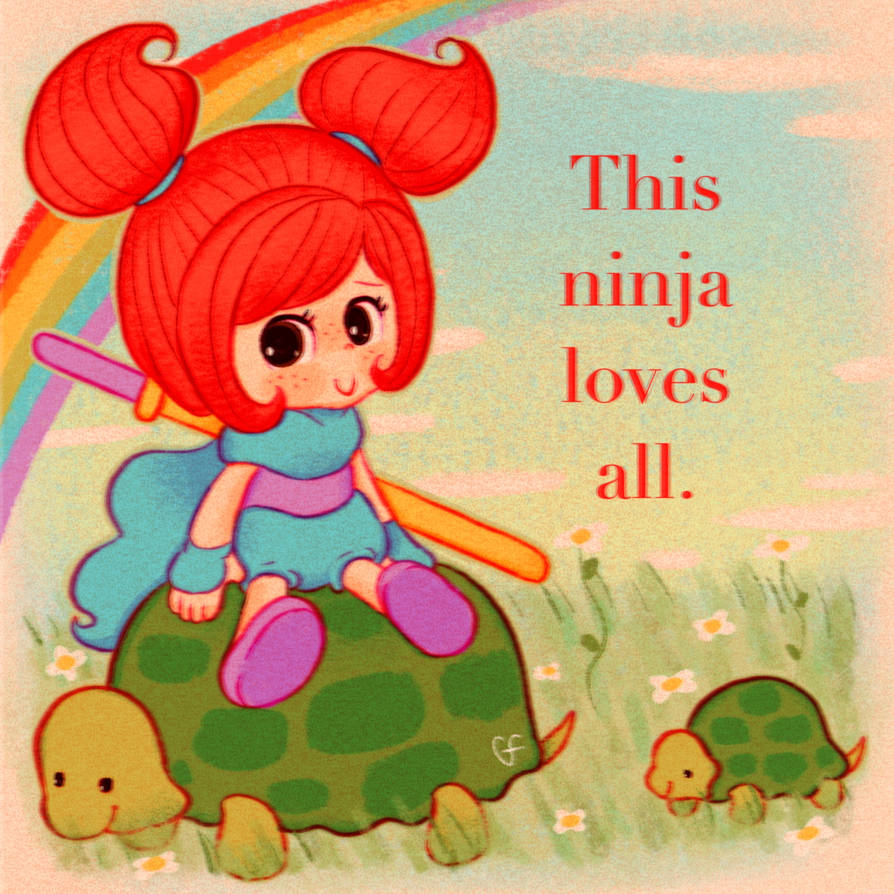 Ana riding turtle by sugarbee908 on DeviantArt