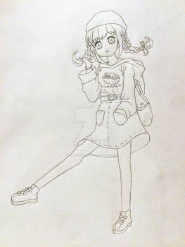 Traditional Art: Anime Girl (WIP)