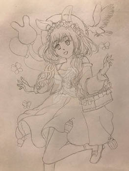 Traditional Art: Anime Girl (WIP)