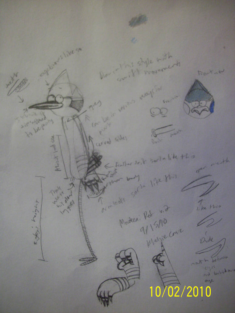 Mordecai Reference Version 2 by CookieDevour on DeviantArt