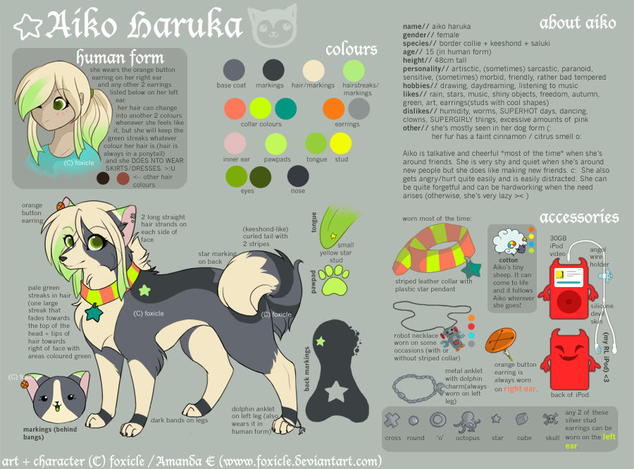 Aiko Fursona Reference by foxicle on DeviantArt