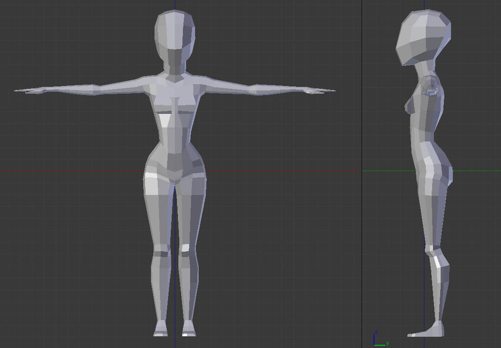 Low Poly Female Model By O0 Honey 0o On Deviantart