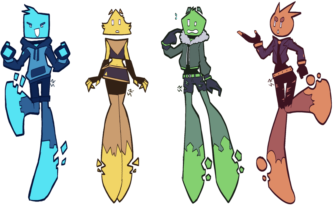 JSaB characters humanoid by cyanBYTE on DeviantArt