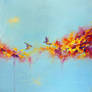 Another abstract hummingbird painting
