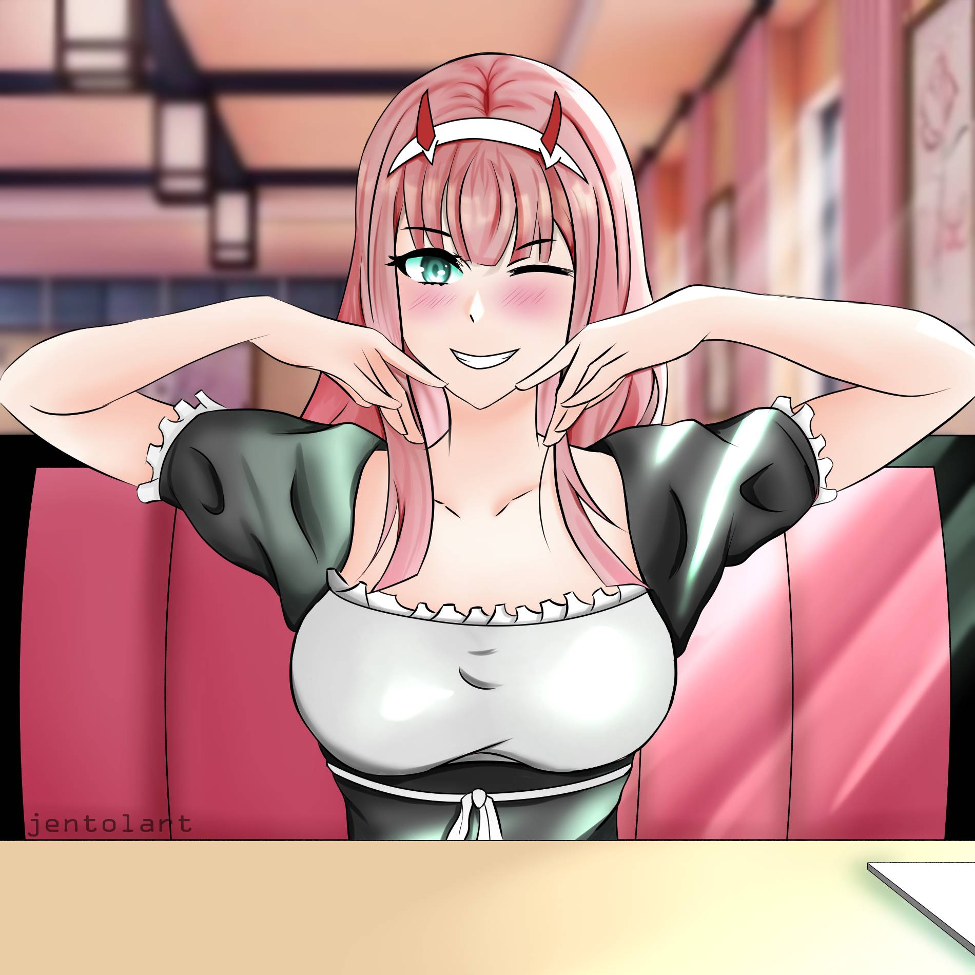Zero Two Driver Deviantart I draw Zero two maid by JentolArt on DeviantArt