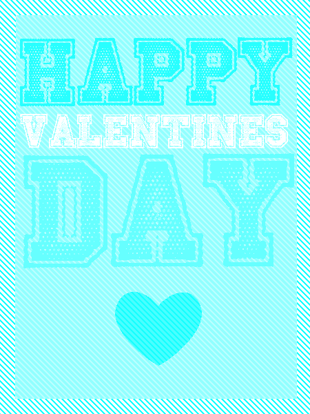 Blue Valentine Day Card