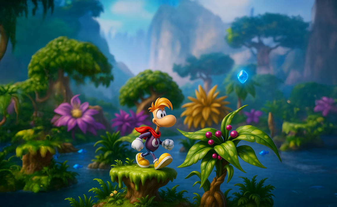 Rayman First Appearance Rayman 1995 - 1 stage CGI by SteelDreak on DeviantArt