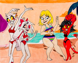Loud Hellmoms^ Beach Party!