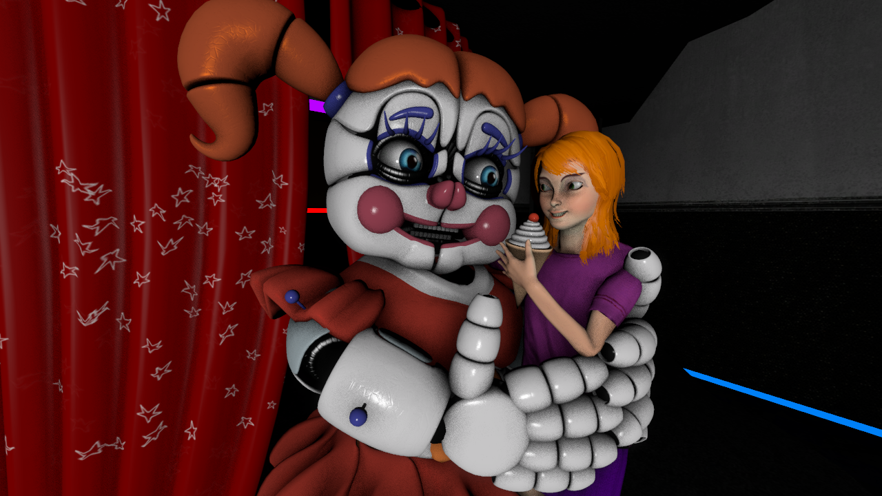 picture Circus Baby Scooping Elizabeth circus baby hugging elizabeth by