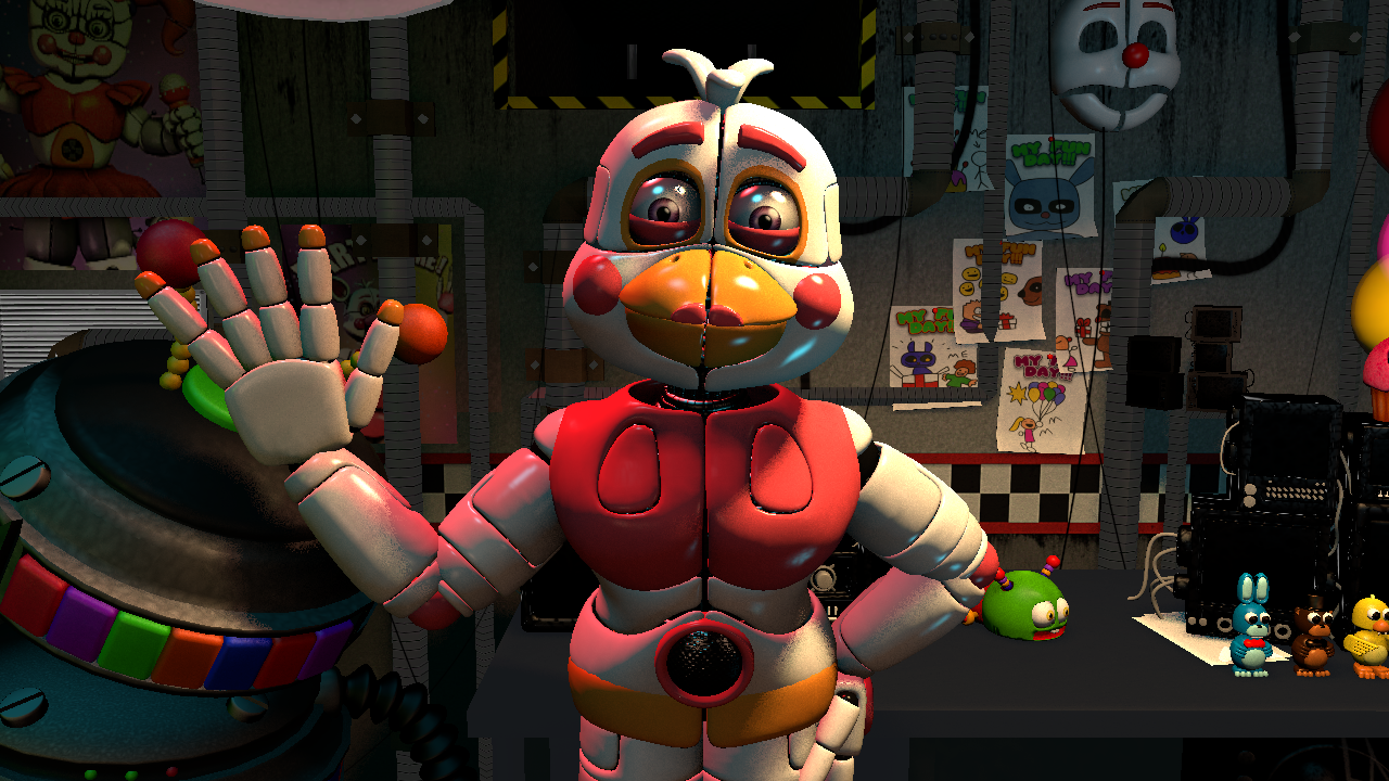 UCN Funtime Chica Lo-poly - Download Free 3D model by Cade