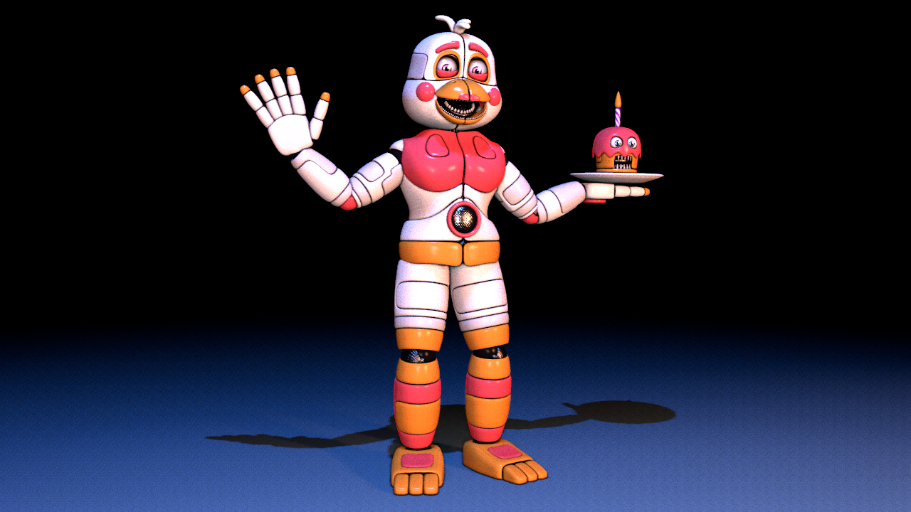 El Tīo Dave — Funtime Chica in the pose of one of