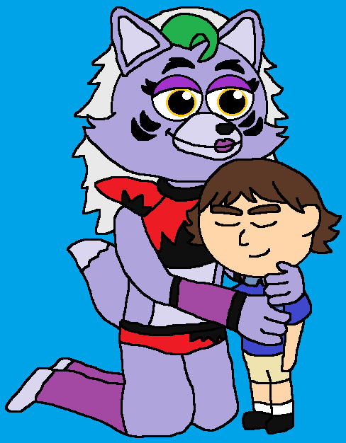 Roxy Hugs Gregory  FNAF SECURITY BREACH. 