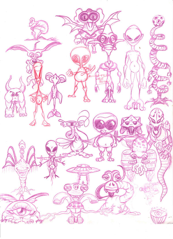 Deviantart Alien Types Some types of aliens by FelloBoy on DeviantArt