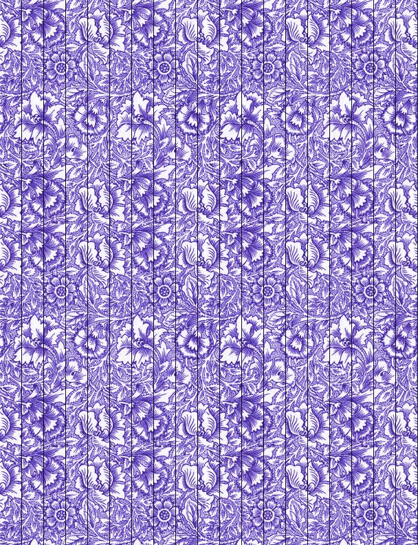 Purple Floral Star Paper