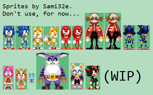 I redesigned some sonic sprites! : r/SonicTheHedgehog