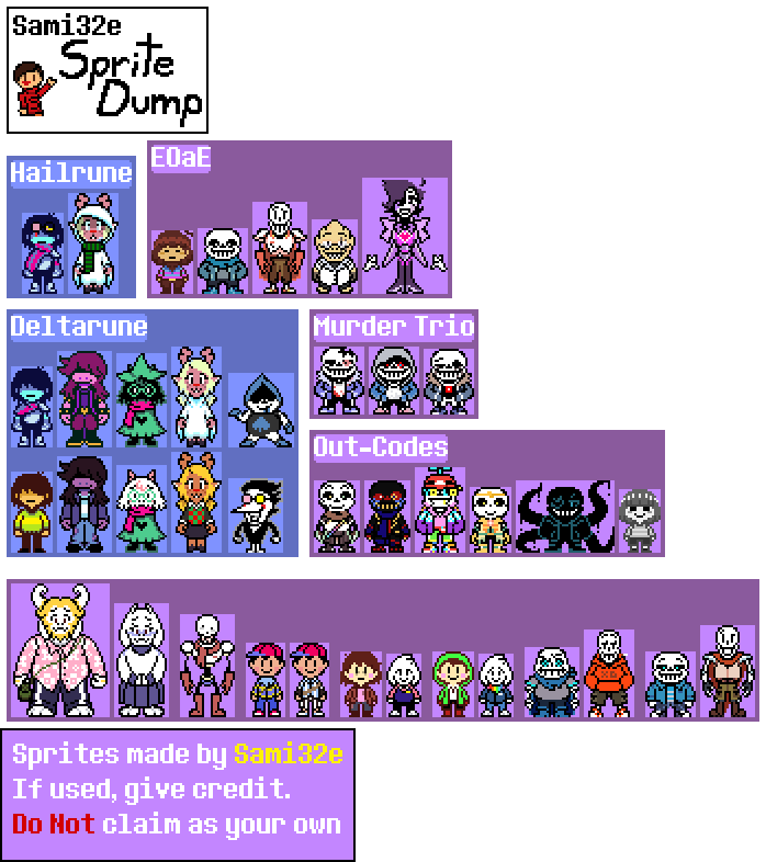 Undertale Sans ReSprite Sheet by Sami32e on DeviantArt