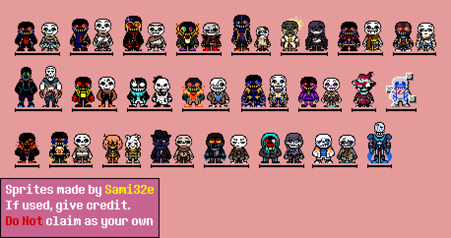 Undertale Sans ReSprite Sheet by Sami32e on DeviantArt