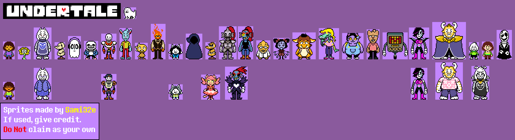 Undertale Sans ReSprite Sheet by Sami32e on DeviantArt