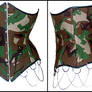 Camouflage underbust corset