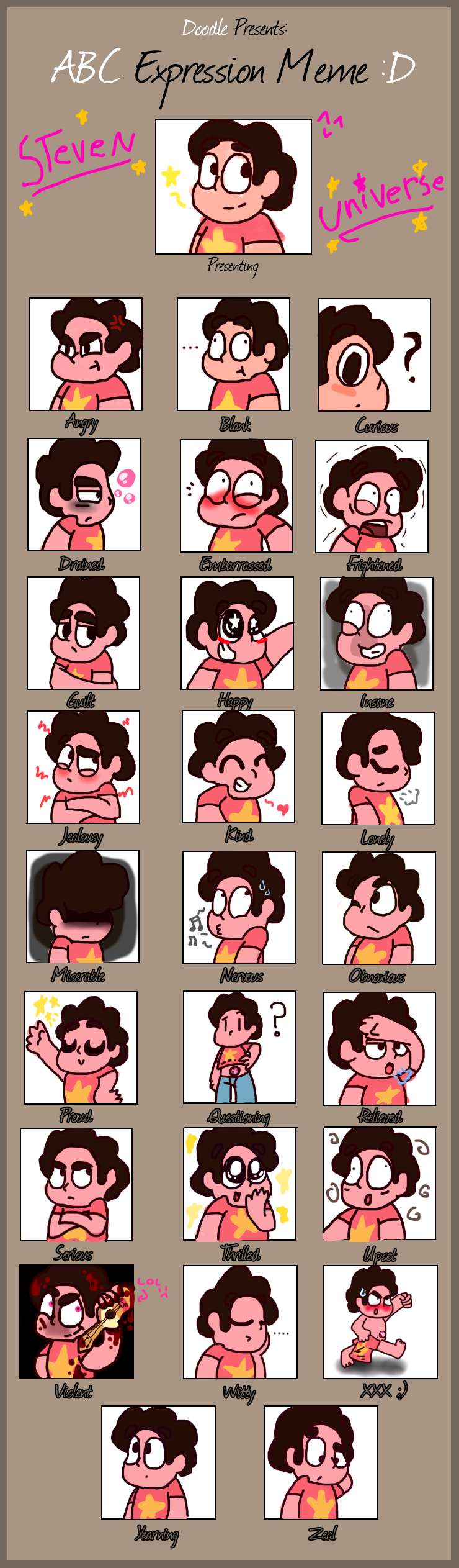 Abc Expression Meme -Steven Universe