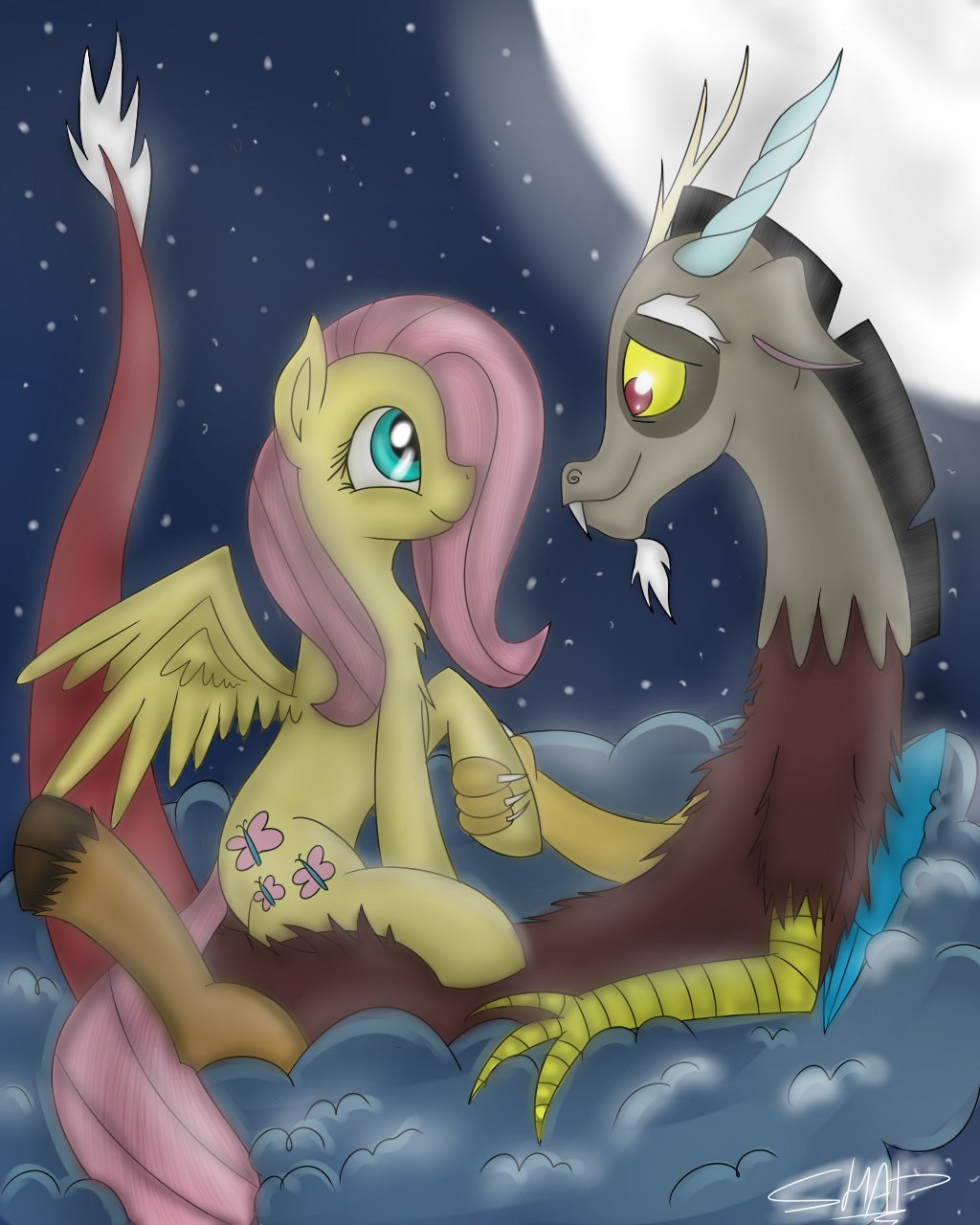 Discord and Fluttershy