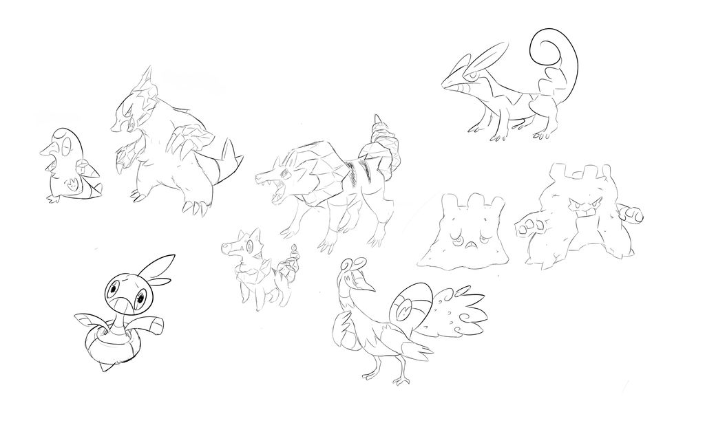 Fakemon Sketches by SteveO126 on DeviantArt