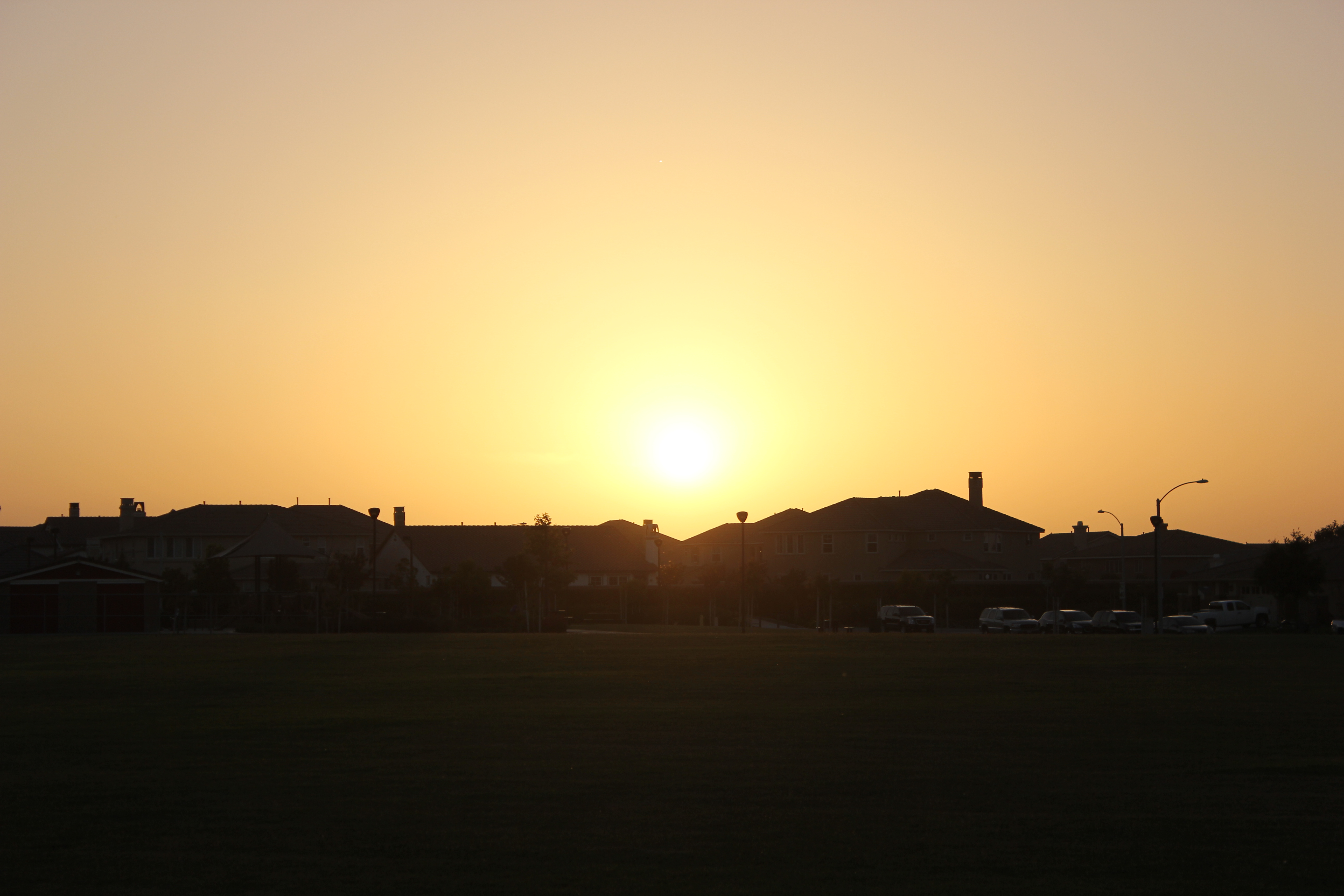 suburb sunset