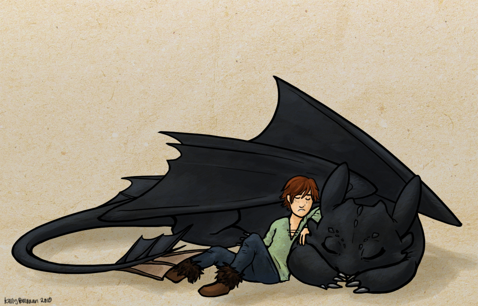 a boy and his dragon.