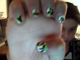 My cheetah nails sort of