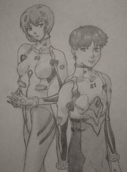 Rei and Shinji (Evangelion)