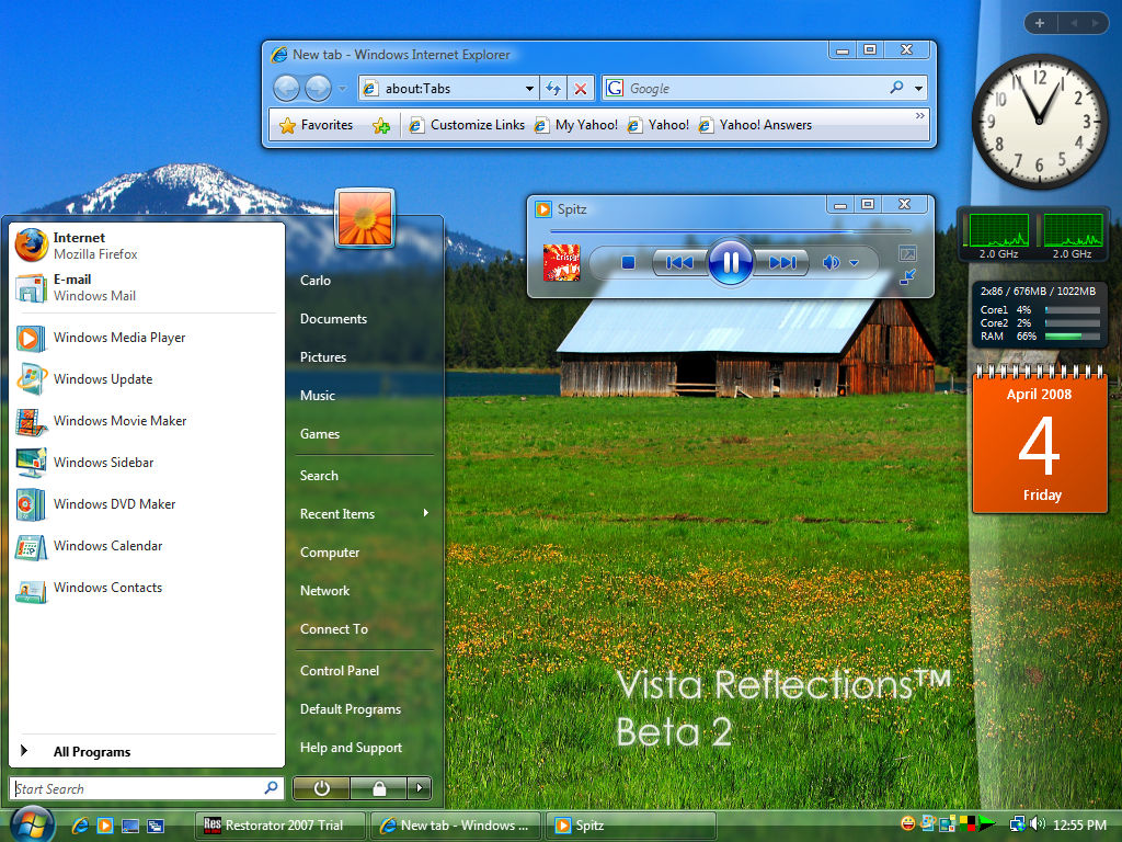 Vista Reflection Workspace Tutorial Vista Reflections Beta 2 by counteralchemist on DeviantArt