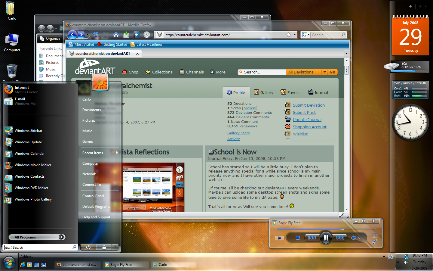 My Desktop - July 2008