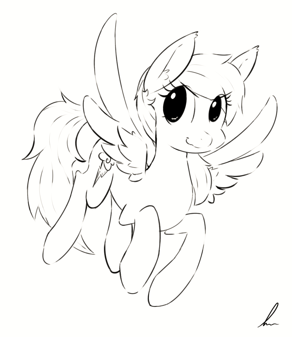 Rainbow Dash (Line Art)