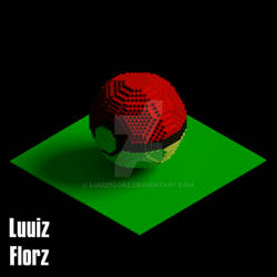 Pokeball Voxel Art